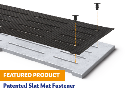 patented slat mat fastener fastening system