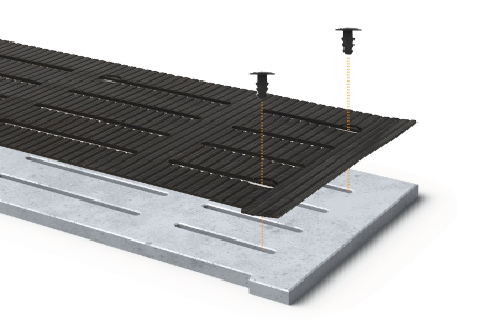 Slat Mat and Slat Mat Fastener by LRP Matting for livestock beef dairy cows