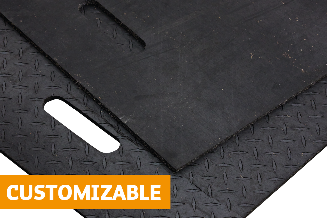 rubber customizable ground protection mat